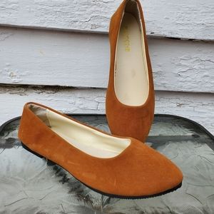 Brown Suede Flats